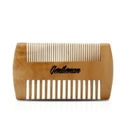 Karma Beauty Gentleman 2-Sided Beard Comb | Fine and Course Teeth for Beards and Mustaches | Pear Wood Comb | Static Free | No Pulling or Snagging