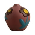 thumbnail image 2 of Abbracc Ceramic Painted Vase Flower Vases Accessories Flower Arrangement Table Vase Boho Dark Red, 2 of 9
