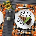thumbnail image 4 of Black and White Checkered Pumpkin Maple Leaves Kitchen Placemats 18"X12" Thanksgiving Vintage Table Mats Set of 4 Easy to Care for Dining Kitchen Restaurant Table, 4 of 6