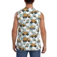 thumbnail image 4 of Lsque Excavator Print Men's Cotton Blend Sleeveless Muscle Shirts (S-3XL)- Moisture Wicking, Odor Protection, UPF 30+,Small, 4 of 8