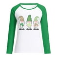 thumbnail image 3 of QIPOPIQ T-Shirts à Manches Longues pour Femmes Col Rond T-Shirts de la Saint-Patrick T-Shirt Imprimé Trèfle T-Shirt Vert Chanceux T-Shirts de la Saint-Patrick Hauts Col Rond Offres de Vacances, 3 of 5