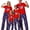 Red, variant on 250th Anniversary American Flag Matching Family Pajamas, 4th of July Short Sleeve Pjs Set, Independence Day Family Matching Outfits for Pajama Party