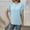 Light Blue, variant on QUNYINEY Casual Womens Spring Tops Solid Short Sleeve Crew Neck Shirts Ribbed Knit Pullover Loose Tops