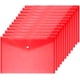 thumbnail image 1 of FloreceBien Sobre 12 Piezas Sobres para Documentos con Botón a Presión Carpeta para Documentos Transparente de Calidad para Tamaño A4,Rojo, 1 of 4