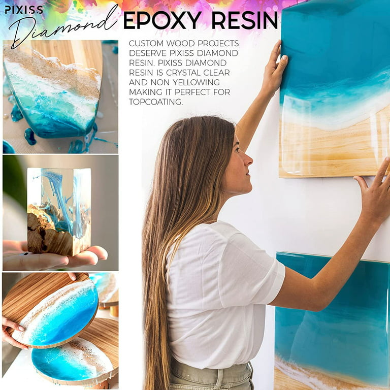 Epoxy Resin Kit for Art & Craft | 1 Gallon(128oz) | Odorless | Crystal Clear Epoxy Resin | Jewelry, Earrings, Coasters, Casting, Molding, Crafting 