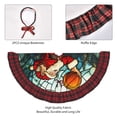 thumbnail image 4 of Halloween Christmas Tree Skirt - Merry Christmas No.156 36 Inches Plaid Trim Christmas Tree Skirt for Halloween Indoor Holiday Home Christmas Tree Decorations with Three Ribbons, 4 of 7