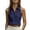 Navy, variant on Vivianyo HD Women's Sleeveless Blouse, Linen Blend Top for Women Collared Pullover Shirt Work Wear, Women's Black, Sizes S-3XL