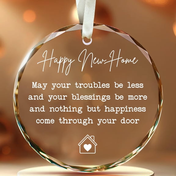 House Warming Gifts New Home - Housewarming Gift Ideas for Women, Couple - New Home Owners Ornaments - Glass Hanging Ornament for Christmas Tree 2025