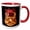 Red/White, variant on 3drose, Spaceman Astronaut with Gangsta Style and Moon, 11oz Magic Transforming Mug