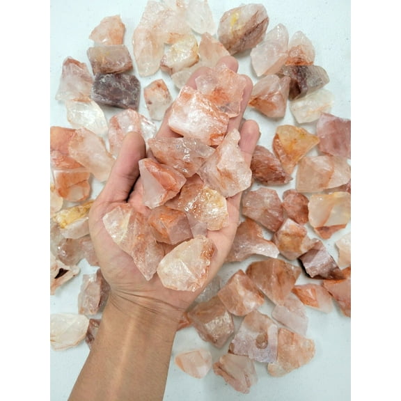 Fire Quartz Crystals Raw Rough Stones Bulk Healing Crystals Gemstones Rocks
