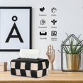 thumbnail image 3 of Modern PU Leather Tissue Box Cover with Checkerboard Design for Home Decor, 3 of 5
