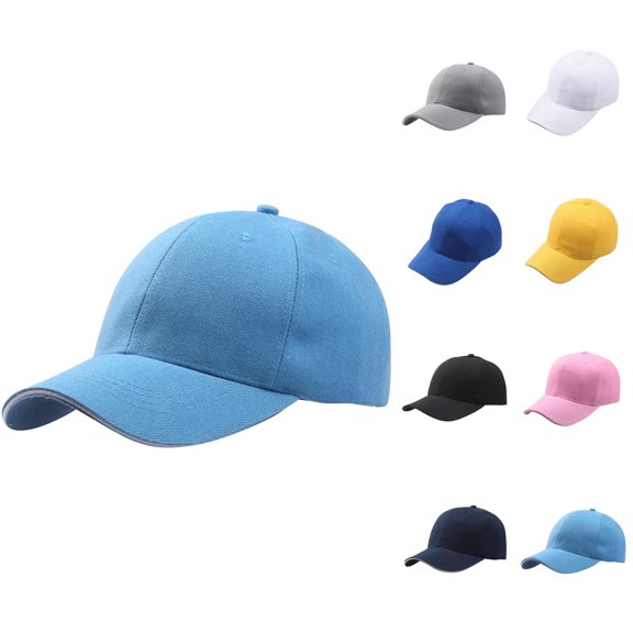 Adult Unisex Solid Color Baseball Cap Summer Adjustable Size Lightweight Outdoor Sun Hat