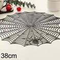 thumbnail image 3 of BUYISI Lace Spider Web Tablecloth For Halloween Round Table Decoration 15 Inch Black, 3 of 6