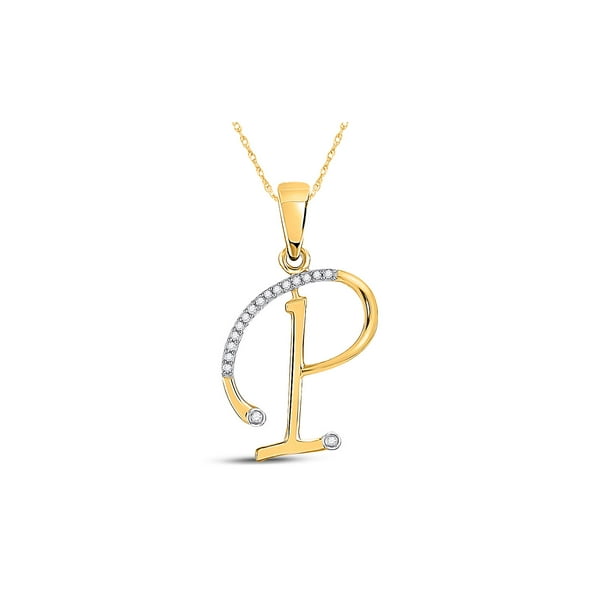 Yourjewelry 10kt Yellow Gold Womens Round Diamond Initial P Letter Pendant 1 12 Cttw Com - Round Diamond Initial Pendant Yourjewelry 10kt Yellow Gold Womens Round Diamond Initial P Letter Pendant 1 12 Cttw Com - Round Diamond Initial Pendant