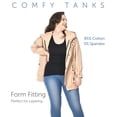 thumbnail image 2 of Comfneat Women's 4-Pack Basic Tanks Comfy Top (Black 4-Pack, L), 2 of 3