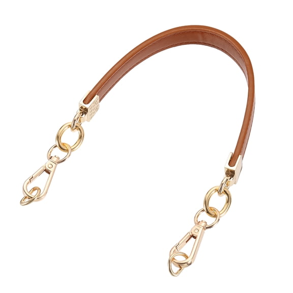Uxcell 40cm/15.75" PU Leather Purse Replacement Handle Strap for Handbag (Brown)