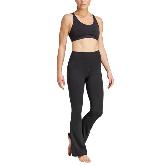 Adidas Women Regular fit Flared Tights Leggings Medium Black Solid