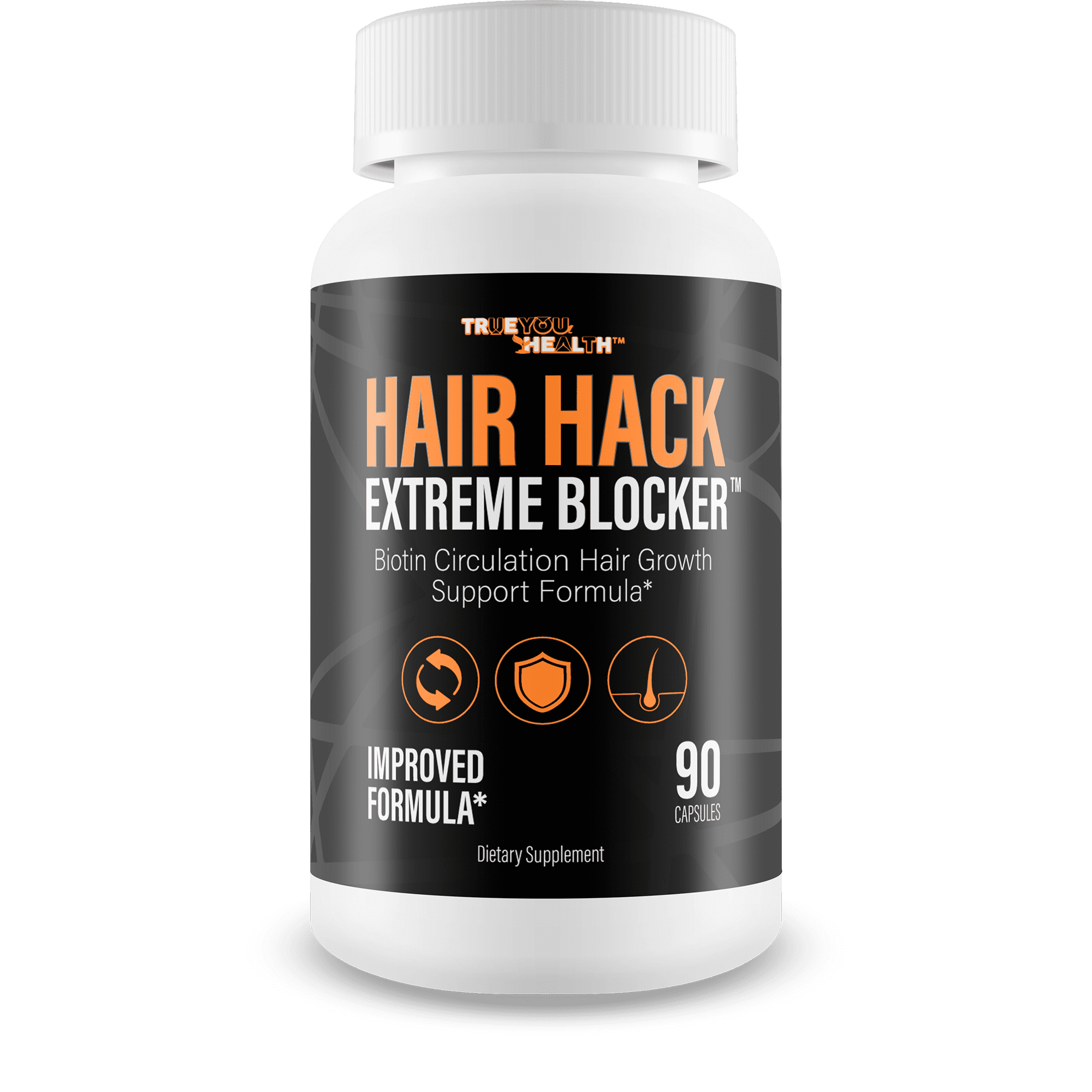 Hair Hack Extreme Blocker - Our Best Hair Growth Supplement - Natural Hair Regrowth Hair Vitamins for Thicker Hair Growth - Vitamin B7 Biotin and Folic Acid - Vitamin D3 Hair Growth Vitamins