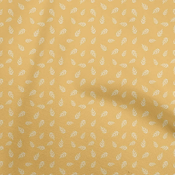 oneOone Cotton Jersey Yellow Fabric Leaves Craft Projects Decor Fabric Printed By The Yard 58 Inch Wide