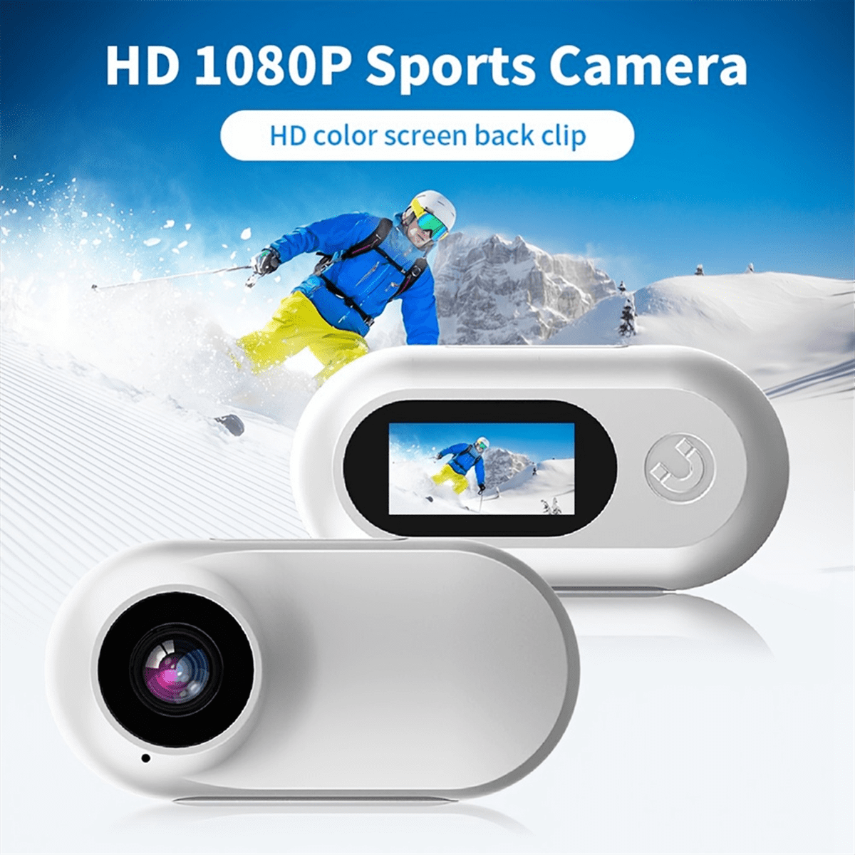 1080P Mini Action Camera Outdoor Sport Pocket Cam with Screen Video Recorder Cam for Car Bike Bicycle Black