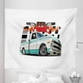 thumbnail image 1 of Truck Tapestry, Lowrider Pickup with Racing Flag Pattern Background Speeding on the Streets Modified, Fabric Wall Hanging Decor for Bedroom Living Room Dorm, 5 Sizes, Multicolor, by Ambesonne, 1 of 1