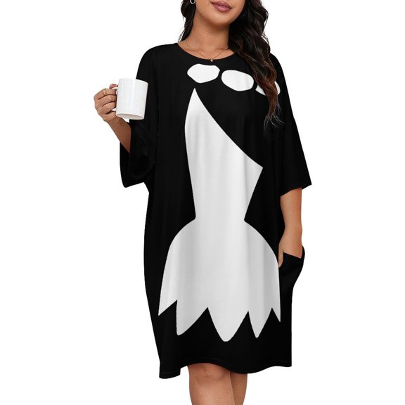 Wilma Flintstones Sleepshirts For Sleeping Travels Loose Sleepdress Pajama Dress Soft Nightdress Sleepwear