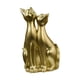 thumbnail image 4 of Estatuas de pareja de gatos, esculturas de animales, centro de mesa de escritorio, obra de arte, regalo para amantes Dorado, 4 of 9