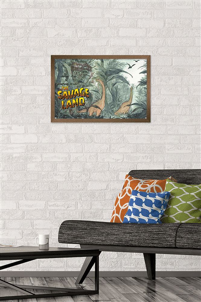 Marvel: Hero Lands - The Savage Land 2 Wall Poster, 14.725" x 22.375" Framed