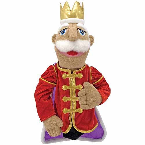 Melissa & Doug King Puppet With Detachable Wooden Rod for Animated