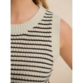 thumbnail image 3 of ANRABESS Sweater Vest for Women Striped Sleeveless Knit Tank Top, Lightweight Crewneck Casual Summer Pullover Shirt, 3 of 9