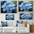 thumbnail image 4 of Designart Flowers framed wall art decor, Flowers framed wall Art, Flowers Charm In Blue , Blue Large Traditional Gold framed wall art, 44x34 inches Gold Frame, 4 of 5