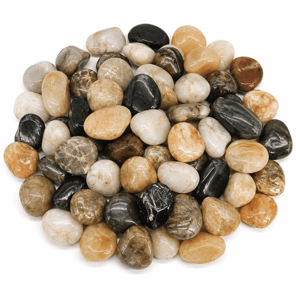 River Rocks, Decorative Ornamental Pebbles,Garden Landscaping Stones | Gravel Filler for Home Decoration Flower Bed Fish Tank Plants Vases Succulents