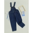 thumbnail image 3 of Wassery Toddler Girls Denim Overall Pants Sleeveless Suspender Pants Solid Color Jumpsuit Bib Long Jeans with Pockets Infant Fall Casual Clothes, 3 of 9