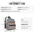 thumbnail image 2 of Bravo Small Backpack, Beautiful Fashion Design Casual Daypack, All Purpose Usage Bag 12" (Signs), 2 of 6