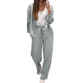 thumbnail image 2 of Pyhlmscde Women's Two Piece Sets Fall Outfits, Fall Outfits for Women, V Neck Cardigan for Women, Womens Fall Tops, 2 of 6