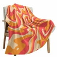 thumbnail image 6 of Flannel Throw Blanket for Couch Sofa Bed,Abstract Wavy Swirl Soft Cozy Warm Fuzzy Blanket 30x40in, 6 of 9