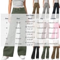 thumbnail image 3 of Levmjia Women High Waisted Cargo Pants Wide Leg Bootcut Multi Pockets Casual Workwear Trousers with Button Zipper Closure, 3 of 8