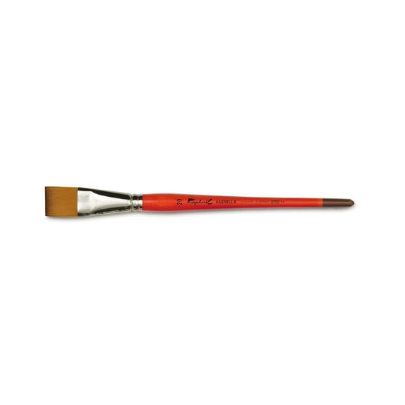 Raphael Kaerell Synthetic Short Handle Watercolor Brush, Flat, 20