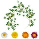 thumbnail image 4 of Enredadera artificial, pequeñas flores de margaritas falsas, guirnalda para colgar en la pared, planta de hiedra para decoración de bodas en casa, fiesta, margarita naranja, 4 of 5