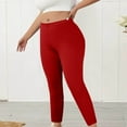 thumbnail image 4 of Women's Plus Size Cropped Leggings Mesh High Waisted Tummy Control Pants Stretchy Over The Belly Workout Active Wear, 4 of 7