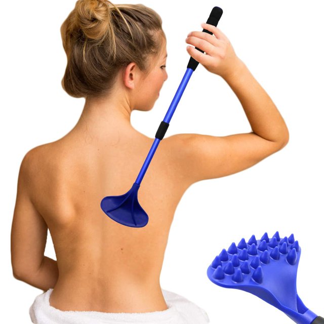 Rascador de Espalda EASACE Azul Retráctil con Cabezal de Masaje Fuerte para Mujer y Hombre