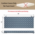 thumbnail image 3 of Magpie Patio Bench Cushion Cover 48x18x3 Inch, NO Insert! Water Resistant UV Protection Outdoor Swing Loveseat Replacement Cover with Zipper-Medal Print, 3 of 7