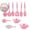 Pink, variant on Dvruxg 13-Piece Non-Stick Cookware Set with Frying Pan, Milk Pan, Soup Pots & Utensils – Iron Pots and Pans with Heatproof Handles & Glass Lids – Even Heat Distribution, Dishwasher Safe