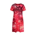 thumbnail image 3 of Kelon Nuisettes et Chemises de Nuit pour Femmes Grande Taille Robe de Nuit Décontractée pour Femmes Grande Taille Imprimé Cœur Manches Courtes Col Rond Extensibilité Moyenne Nuisette Ample Robe de Nuit de la Saint-Valentin, 3 of 4