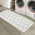 thumbnail image 6 of Kitchen Rugs and Mats,Modern Geometric Flowers Art 2 Piece Anti Fatigue Area Runner Rug Set Comfort Standing Floor Mat,Gray Sage Green Abstract Leaves Non Slip Absorbent Doormats for Laundry/Bathroom, 6 of 6