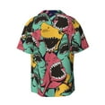 thumbnail image 2 of Haiem Angry Shark Pattern Men's Casual Shirts Short Sleeve Button Down Shirts Fashion Textured Summer Beach Shirt-Medium, 2 of 7