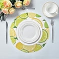 thumbnail image 5 of GZHJMY Fresh Lemon Lime Round Placemats Washable Plate Table Mats for Kitchen Dining Table Decoration Set of 4 Table Mat, 5 of 7