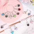 thumbnail image 4 of 1Set 1 Box 14 Colors Crochet Stitch Markers Charms Knitting Markers Charms Rhinestone Resin Wing Locking Stitch Markers with Lobsters Clasp Clip Marker Charm for Knit Weaving Sewing Accessories, 4 of 6