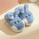 thumbnail image 1 of conejito peludas cálidas de invierno 210 (azul), zapatos de conejo para niños, lindas y cómodas pantuflas de animales esponjosos, zapatos de algodón para niñas con suela gruesa para el hogar, 1 of 5