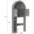 thumbnail image 2 of Over The Toilet Storage Cabinet, Farmhouse Rual Bathroom Organizer, Storage Organizer Cabinet with Adjustable Shelf and Elegant Arched Design, for Bathroom, Laundry and Restroom, 2 of 7